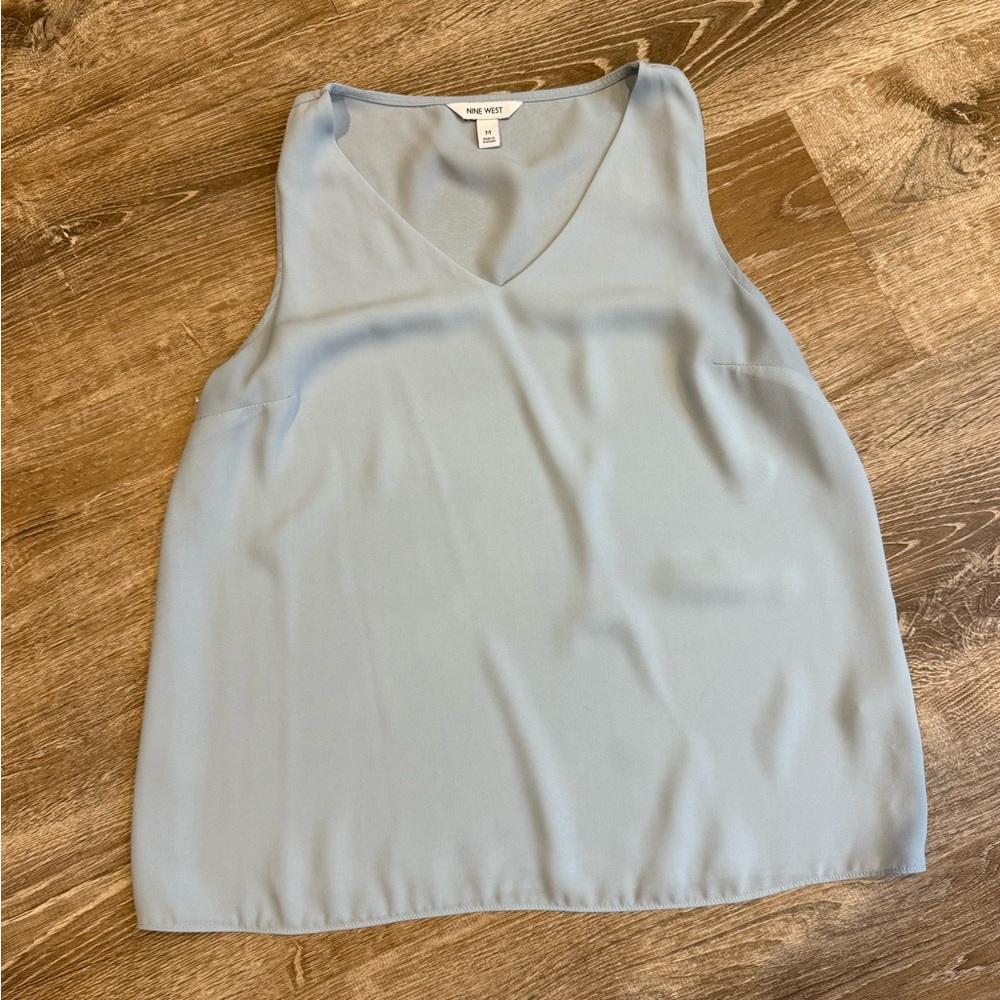 Nine West Women's Light Blue Sleeveless Top